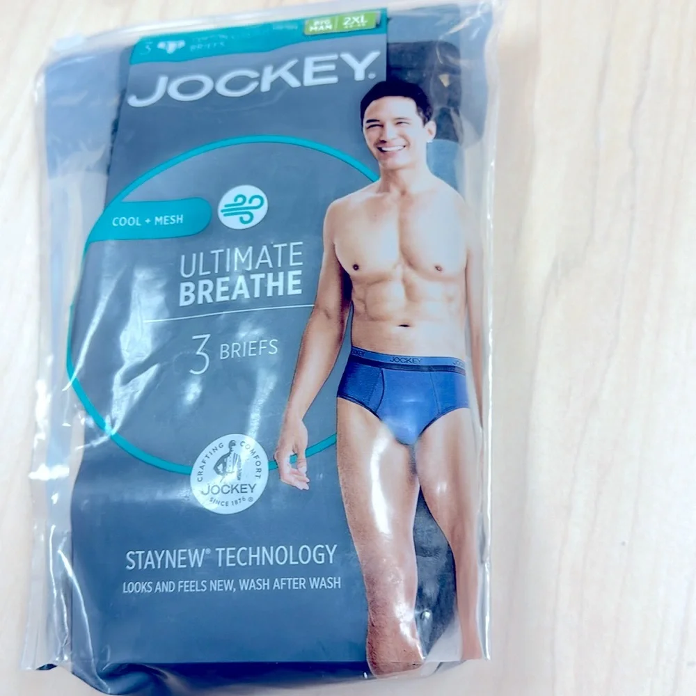 NWT 3 PK Jockey Briefs XXL